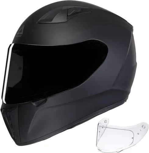 Miniatura 11 de Triangle Casco de doble visera para motocicleta y bicicleta, aprobado por DOT