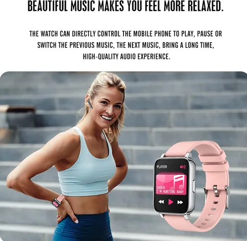 Miniatura 4 de Reloj inteligente para hombres y mujeres, rastreador de actividad física con pantalla táctil de 1.69 pulgadas, reloj inteligente con monitor