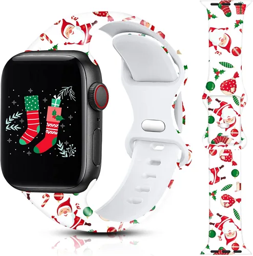 Miniatura 9 de Correa de reloj de Navidad para Halloween compatible con Apple Watch Band de 1.496 in, 1.575 in, 1.614 in, 1.654 in, 1.732 in, 1.772 in, iWatch