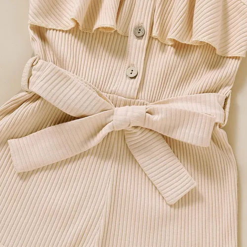 Miniatura 5 de Ropa de niña para bebé, ropa sin mangas, lindo halter mameluco de una sola pieza, conjunto de ropa de verano 1-5T