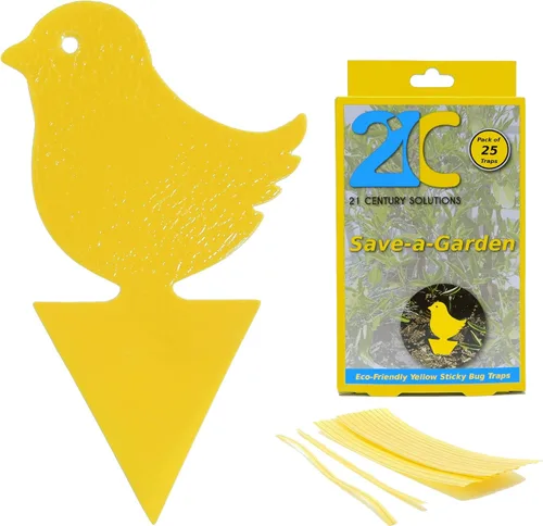Miniatura 7 de Trampas adhesivas amarillas para moscas (paquete de 25) para mosquitos, moscas blancas, mosquitos y pulgones, insectos pequeños, tramperos