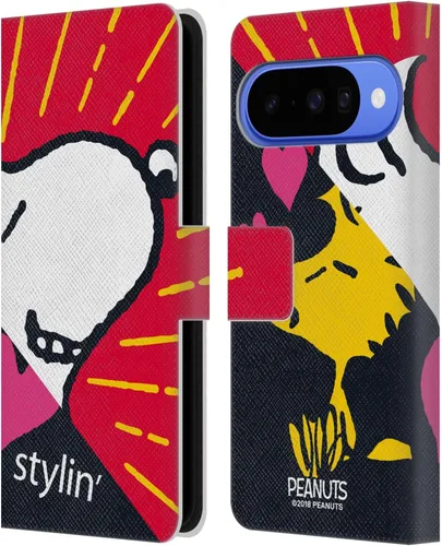 Miniatura 30 de Head Case Designs Officially Licensed Peanuts Snoopy & Woodstock 2 Halfs and Laughs Leather Wallet Case Compatible with Google Pixel 8 Snoopy