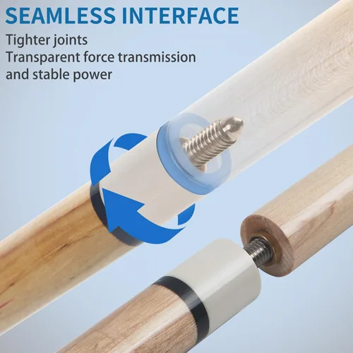 Miniatura 7 de Pool Cues Stick,3 in 1 Adjustable Maple Pool Cue Stick Sets Cue Sticks 58 inch Pool Cues Adult Canadian Maple Wood Billiard Stick with Carry Case 4