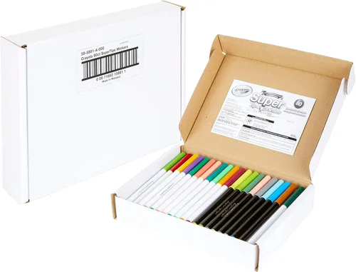 Crayola 80 rotuladores SuperTips lavables, ahora con 80 colores únicos, sin duplicados, regalo