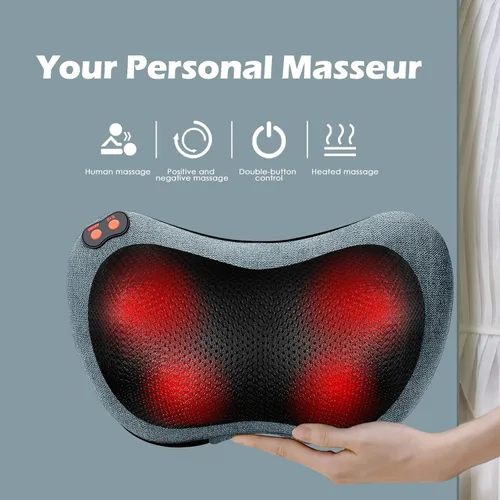 Miniatura 5 de Masajeador de Cuello Papillon, Masajeador Eléctrico Shiatsu para Espalda con Calor, Alivio del Dolor de Cuello y Espalda, Regalos para Azul Cian