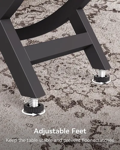Miniatura 7 de Mesa auxiliar, mesa lateral estrecha con espacio de almacenamiento grande de 4 niveles, mesita de noche moderna para sala de estar, oficina en casa