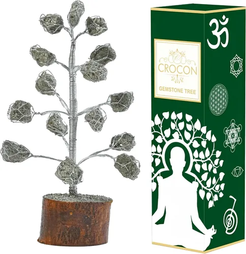Miniatura 15 de Crocon® Árbol de la vida de 7 chakras, sabiduría espiritual, base de rodajas de ágata, árbol de cristal hecho a mano para energía positiva