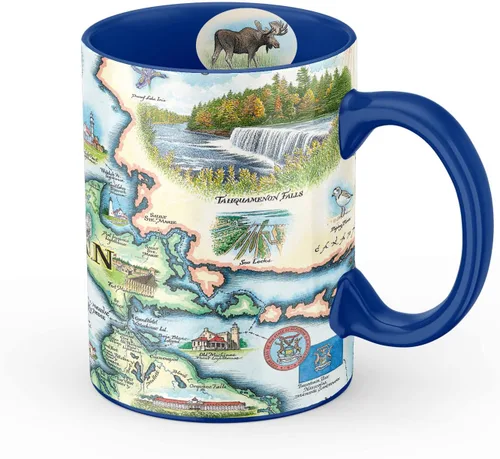 Miniatura 52 de Xplorer Maps Boston Map Taza de cerámica (16 onzas) – Taza de café sin BPA para bebidas calientes y frías – perfecta para oficina, hogar o regalo