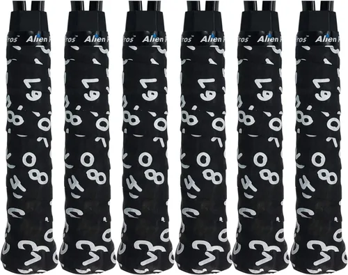 Miniatura 18 de ALIEN PROS Cinta de Agarre para Raqueta de Tenis (6 Agarres) Precortada y Sensación Seca Overgrip de Diseño para Tenis de Alto Rendimiento
