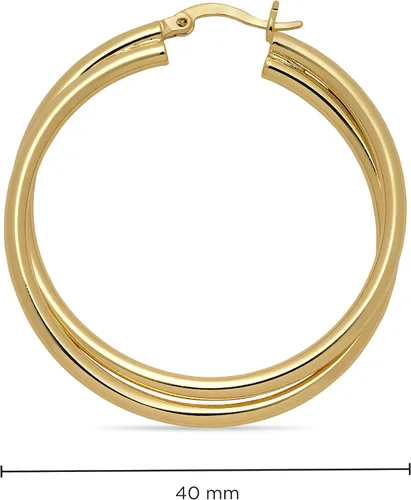 Miniatura 16 de Milla Crossover Twisted Hoop Earrings for Women – Hypoallergenic Silver or Gold Statement Hoops – Lightweight & Easy to Wear