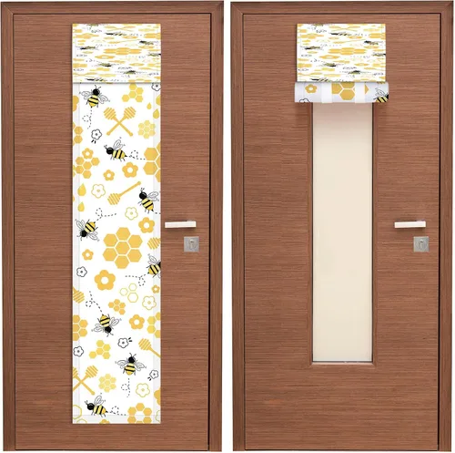 Miniatura 11 de Leinuosen 2 piezas cortinas cubiertas para puerta y ventana de aula, cortinas opacas de bloqueo para puertas de vidrio, cobertura de ventanas