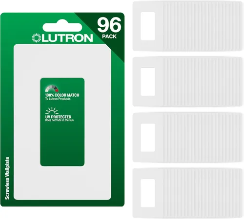 Miniatura 25 de Lutron Claro - Placa de pared de 1 banda (paquete de 6) CW-1-AL-6 almendra