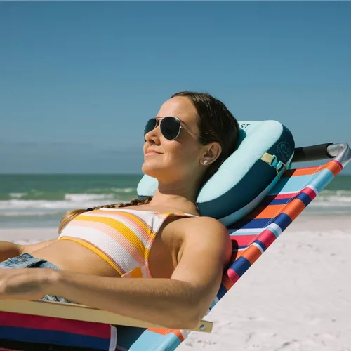 Miniatura 3 de Ballast Almohada de playa, cómoda, duradera y compacta, se mantiene en playas ventosas con bolsa de arena patentada, almohada inflable para playas
