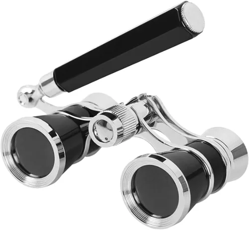 Miniatura 16 de Aroncent Anteojos de Ópera Prismáticos 3X25 Compactos con Asa Ajustable para Teatro, Prismáticos Mini para Adultos Hombres Mujeres en Ópera Negro