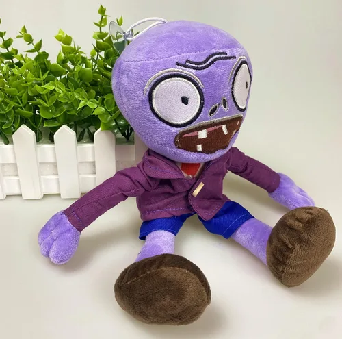 Miniatura 6 de PVZ - Juego de 3 piezas de peluche: morado, gris periódico, pantalones rojos, pantalones vaqueros, zombis, juguetes de felpa suave, gran regalo