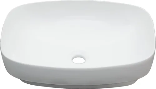 Miniatura 14 de Lordear Lavabo Rectangular de Baño Tipo Vasija 24X14 Pulgadas Lavabos de Baño Blancos de 24 Pulgadas con Borde Negro Lavabo de Cerámica Sobre
