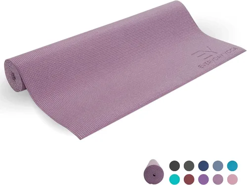 Miniatura 15 de Everyday Yoga Estera Deluxe, espaciosa de 72"x24" antideslizante para cómodos entrenamientos en casa, extra gruesa de 3-5mm Merlot
