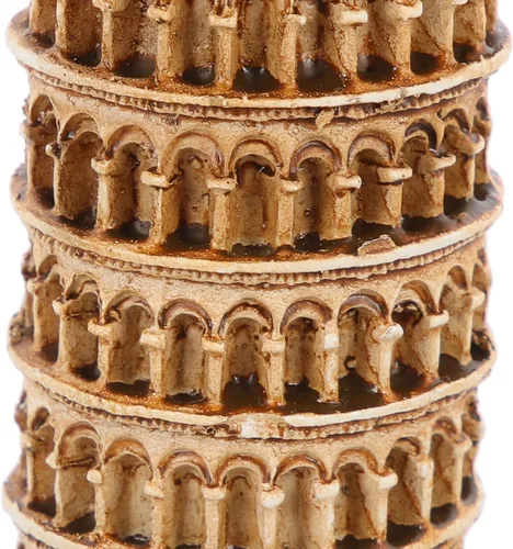 Miniatura 4 de Amosfun Mini torre inclinada de Pisa, estatua de resina para acuario, decoración de acuario, caja de almacenamiento de escritorio, adorno de pecera