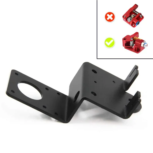 Miniatura 2 de Placa de soporte de extrusora de engranajes dual de accionamiento directo, filamentos flexibles de impresión fácil para impresora 3D Ender-3, Ender