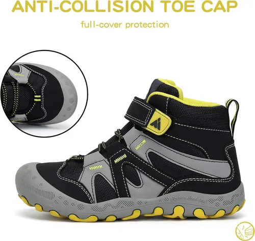 Miniatura 3 de Mishansha Botas de senderismo unisex para niños, antigolpes y antideslizantes, para uso al aire libre