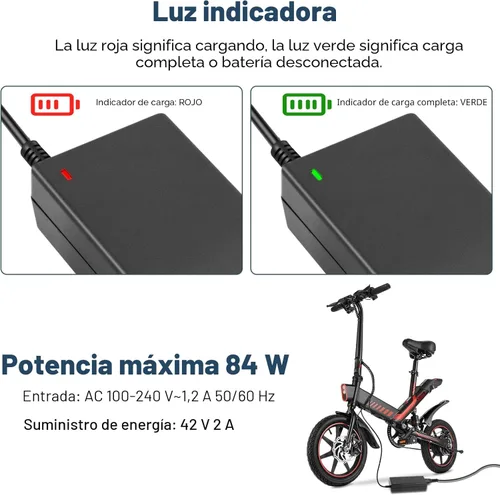Miniatura 5 de Cargador de scooter eléctrico certificado SGS de 42 V 2 A, reemplazo universal con 7 enchufes, compatible con cargador GOTRAX/Jetson/Voyage