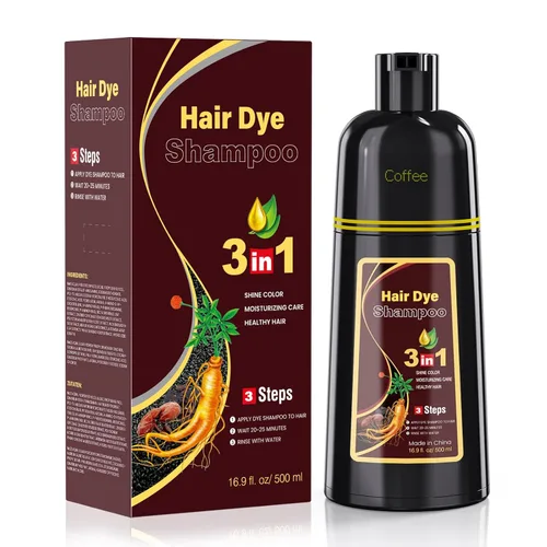 Miniatura 11 de Champú instantáneo de tinte para cabello negro para mujeres y hombres, champú de color para cabello gris, cobertura de canas, tinte natural