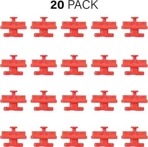 Miniatura 2 de On-Q AC1051-KH-20 Clips de poste para cerradura (paquete de 20), rojo