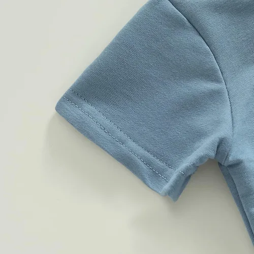 Miniatura 3 de Murnouche Conjunto de 2 piezas de ropa de verano para bebé, camiseta y pantalones cortos casuales