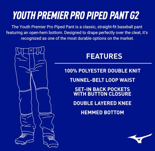 Miniatura 7 de Pantalones Select Pro Piped G2 Mizuno para jóvenes
