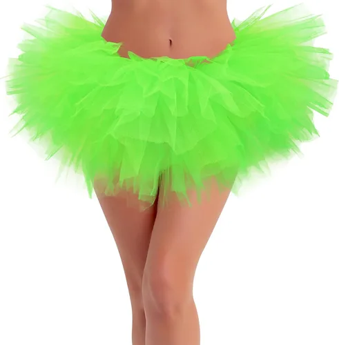 Tutús para mujeres, faldas tutú para mujer, falda de tul de 5 capas, tutú de Halloween, falda tutú para mujer, disfraz de los años 80 para mujer