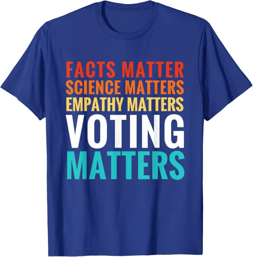 Miniatura 21 de Facts Matter Science Matters Voting Matters - Camiseta demócrata liberal, Negro, S