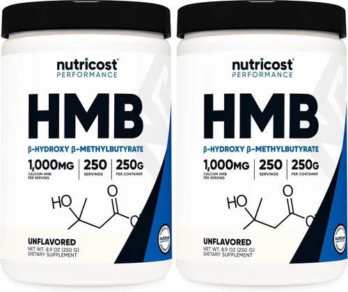 Miniatura 6 de Nutricost HMB en Polvo (Beta-Hidroxi Beta-Metilbutirato) 250 Gramos - Sin Gluten y Sin OMG