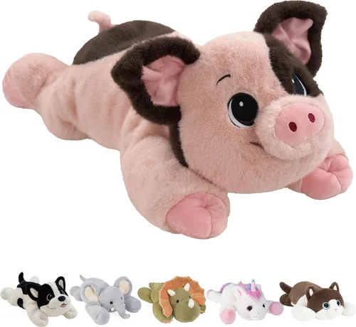Miniatura 9 de GILFWM Animales de peluche con peso de gato - 21.3" Almohada de juguete linda, regalos de peluche para niños, niñas y adultos, 3 lbs, felpa suave