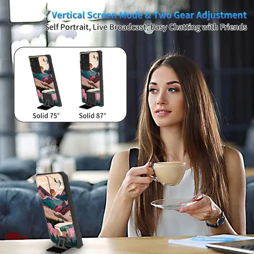 Miniatura 382 de Funda para Samsung Galaxy S22 Ultra 5G, Galaxy S22 Ultra con cubierta de cámara deslizante, funda resistente de doble capa con función atril Black