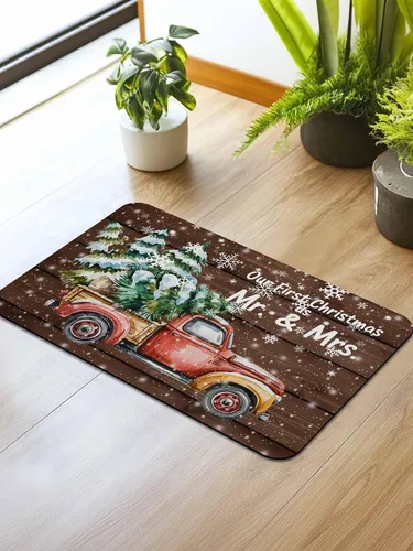 Miniatura 2 de Tapete de baño de Navidad para bañera, antideslizante, de secado rápido y absorbente, de tierra de diatomeas, fregadero, cocina, sala de estar