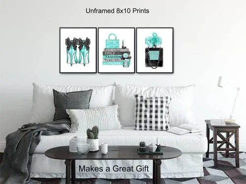 Miniatura 2 de Glam - Decoración de pared – Perfume de diseñador, zapatos, bolsos – Regalo de diseño de alta moda para fashionista – Arte de pared de alta costura