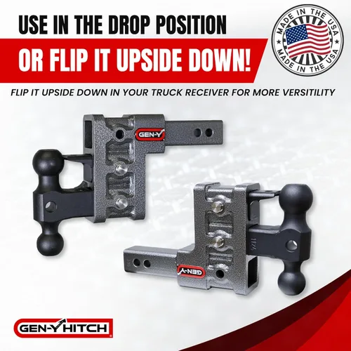 Miniatura 9 de GEN-Y Hitch Enganche de remolque para receptor de 2.5 pulgadas Caída de 6 pulgadas - 3 posiciones ajustables Capacidad de remolque de 21 k