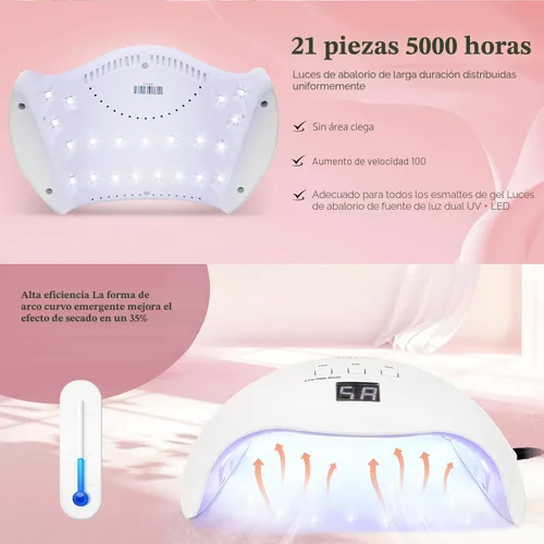 Miniatura 6 de Lámpara de uñas de gel UV LED, secador de uñas LKE de 40 W, luz LED con 3 temporizadores, profesional para accesorios de herramientas de arte