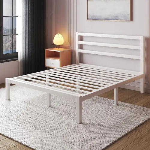 Miniatura 7 de LoVinson Armazón de Cama Tamaño Queen, Armazón de Cama de Plataforma de Servicio Pesado con Base de Metal Resistente, Almacenamiento Bajo la Cama