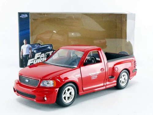 Miniatura 8 de Jada Toys Fast & Furious 1:24 Brian's Ford F-150 SVT Lightning - Coche fundido a presión, juguetes para niños y adultos, rojo (99574)