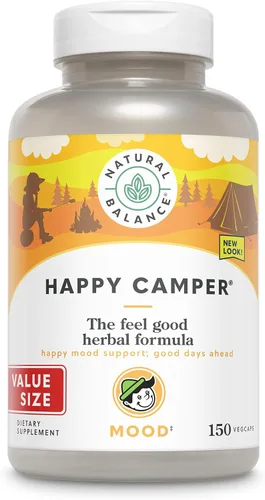 Miniatura 8 de Natural Balance Happy Camper - Suplemento de apoyo para el estado de ánimo para sentirse bien - Cápsulas de Gotu Kola, flor de la pasión y kava kava