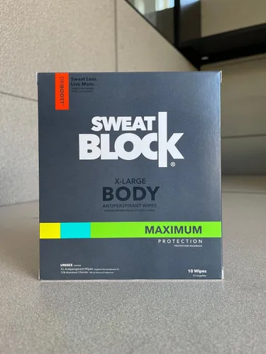 Miniatura 7 de SweatBlock Clinical Strength XL - Toallitas antitranspirantes para hombres y mujeres, protección contra el sudor para manos, pies, axilas y cuerpo