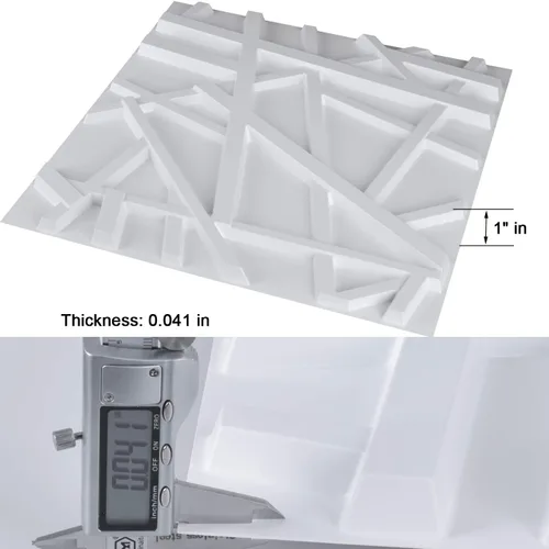 Miniatura 73 de Art3d Panel de Pared de Diamante 3D de PVC Dentado a Juego-Negro Mate, para Decoración Interior Residencial y Comercial Diamante mate negro