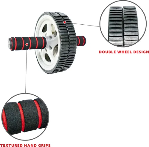 Miniatura 3 de Sunny Health & Fitness Ab Roller Wheel, Durable Construction, Compact & Portable, Non-Slip Handles for Home Gym, Addominal Exercises & Core Strength