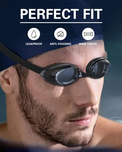 Miniatura 7 de Gafas de natación, paquete de 2 gafas de natación para hombres, mujeres, adultos, jóvenes, antivaho y sin fugas, visión clara, protección UV