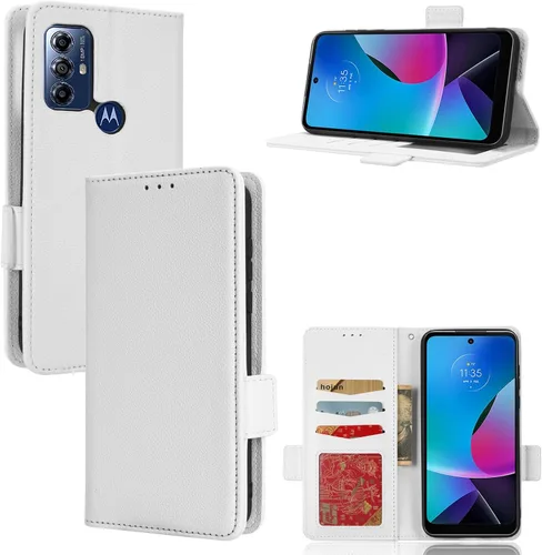 Miniatura 16 de Funda de piel sintética compatible con Motorola Moto E22 4G, funda de piel sintética compatible con Motorola Moto E22i 4G, color negro