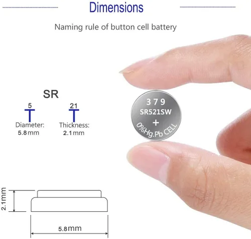 Miniatura 2 de UOGTNON Batería de reloj 379 SR521SW V379 de 1.5 V (10 unidades)