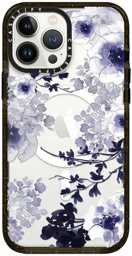 Miniatura 413 de Funda Impact de CASETiFY para iPhone 13 Pro Max con Magsafe - Estuche Claro Cuento de Invierno - Claro Negro Estuche transparente Winter Tale