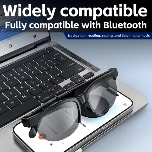 Miniatura 4 de Gafas inteligentes Bluetooth con auriculares de oreja abierta 5.3 Bluetooth, asistente de voz equipado con lentes de filtrado UV, ideal para correr