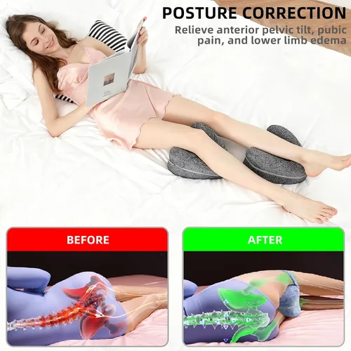 Miniatura 3 de Almohada de rodilla para dormir de lado, almohadas de alineación para dormir de lado, almohada de piernas de espuma viscoelástica con almohada